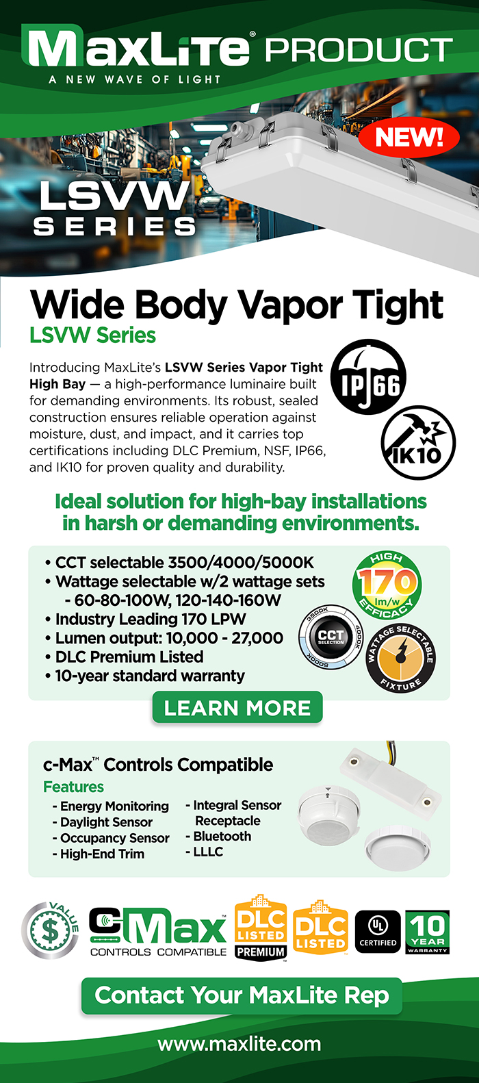 Wide Body Vapor Tight