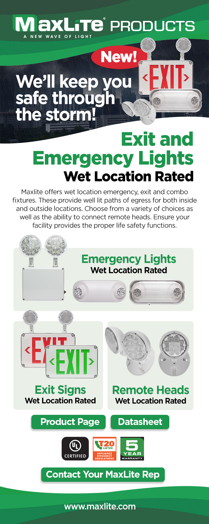 Exit/Emergency Wet Location 