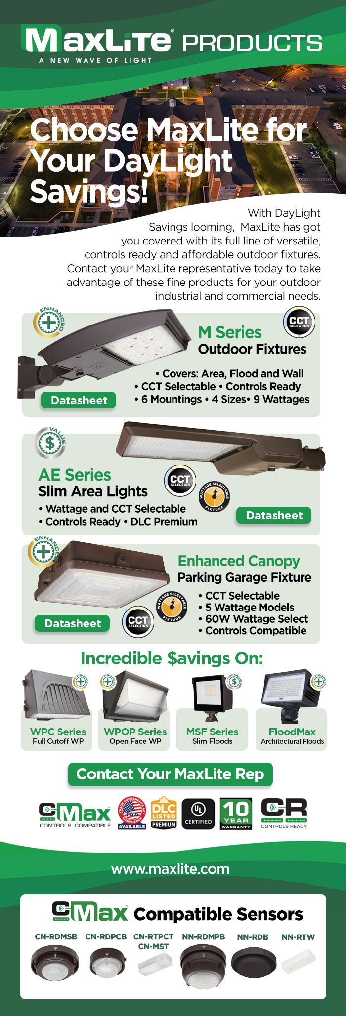 MaxLite Outdoor Fixtures