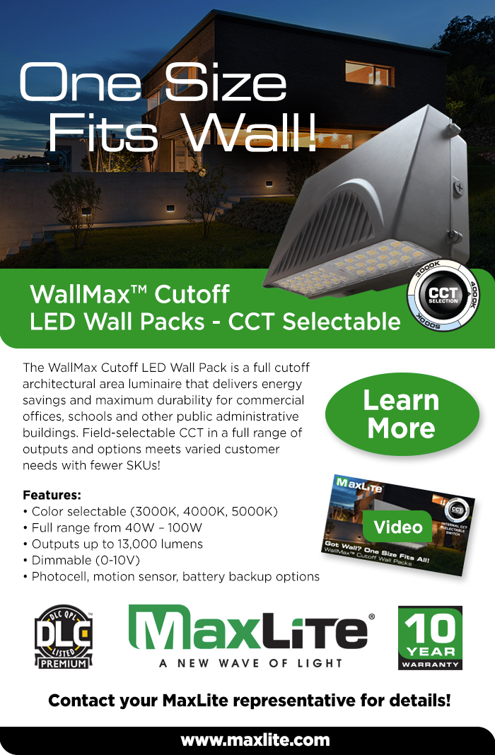 WallMax Cutoff Wall Pack CCT Selectable