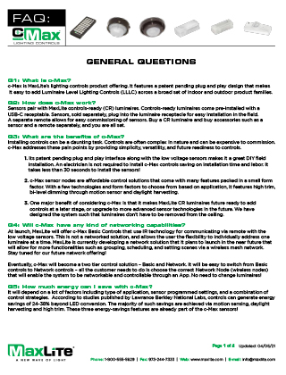 Basic Controls FAQs Flyer