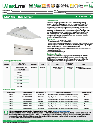 HL3 Series Linear High Bay