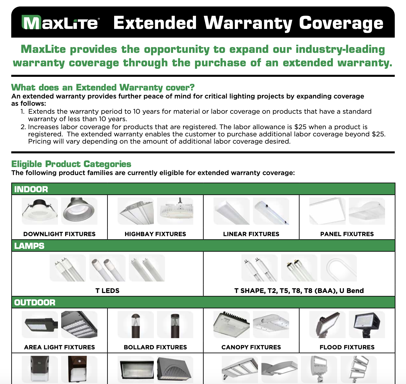 Extended Warranty Coverage Flyer